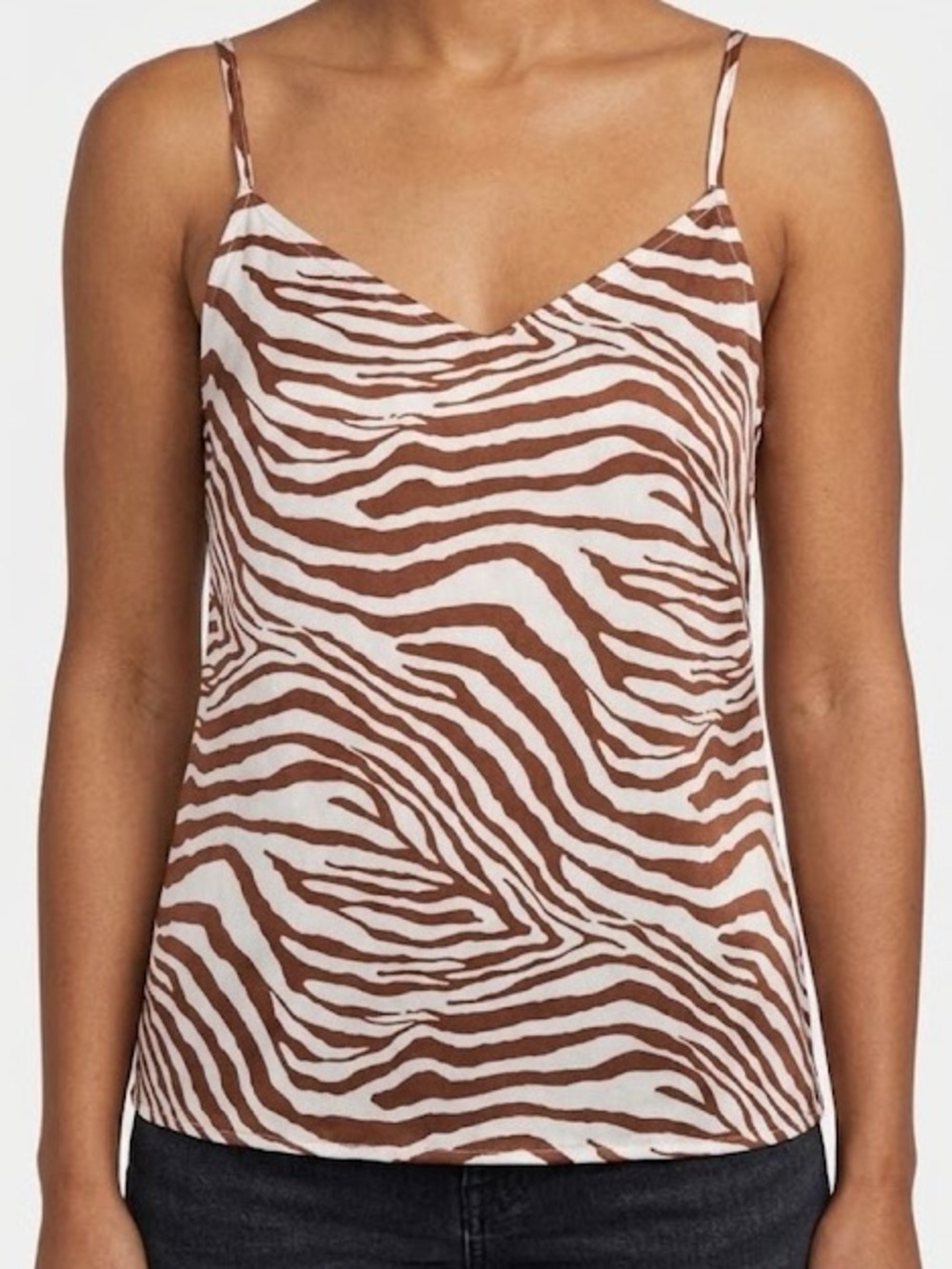 Hayden Los Angeles Zebra print satin cami tank top - Women’s M